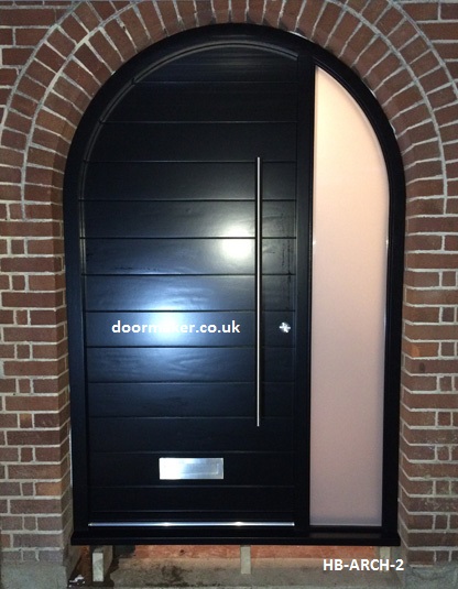 contemporary arched doors black