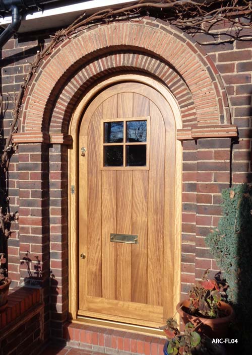 arched oak door