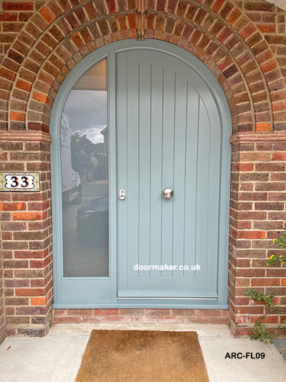 painted arched door oval room blue