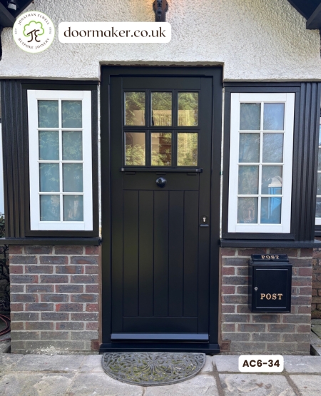 black arts and crafts door made to measure