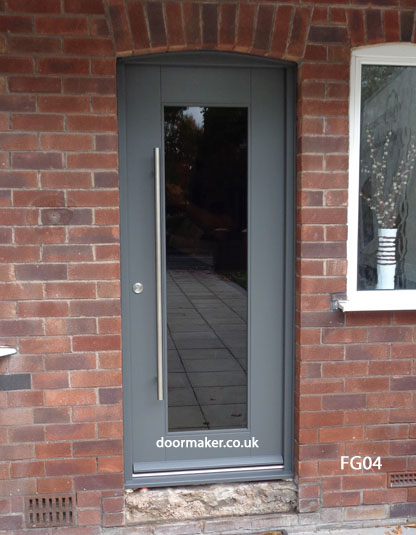 grey fully glazed door and frame