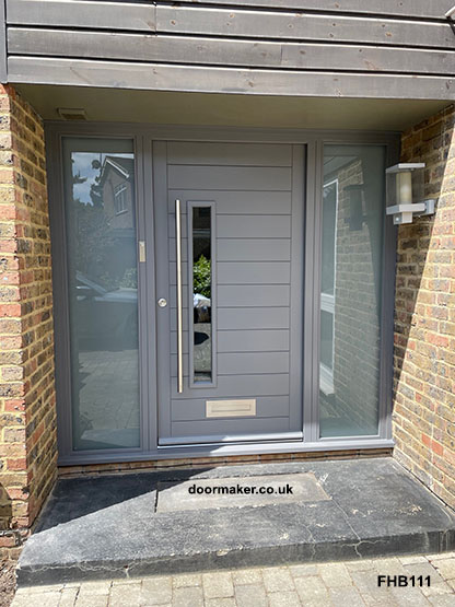 contemporary front door bespoke grey aluminium