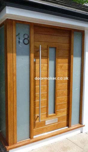 contemporary door horizontal boarded