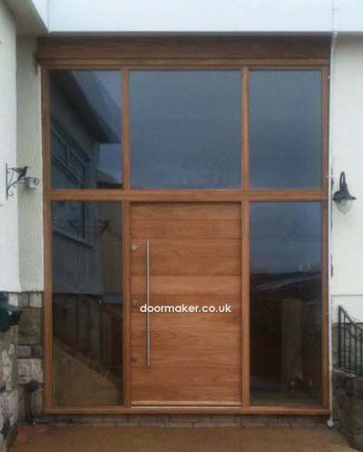 contemporary door glazed sidelights and top windows