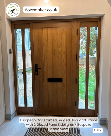 european oak front door and sidelights