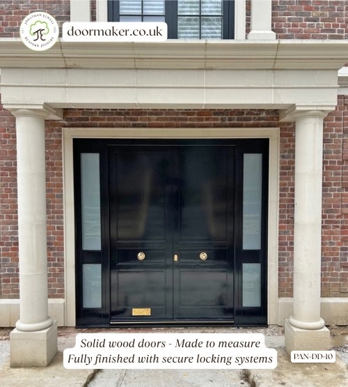 double doors victorian style made from accoya painted gloss black