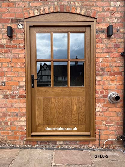 oak 6 pane cottage style door