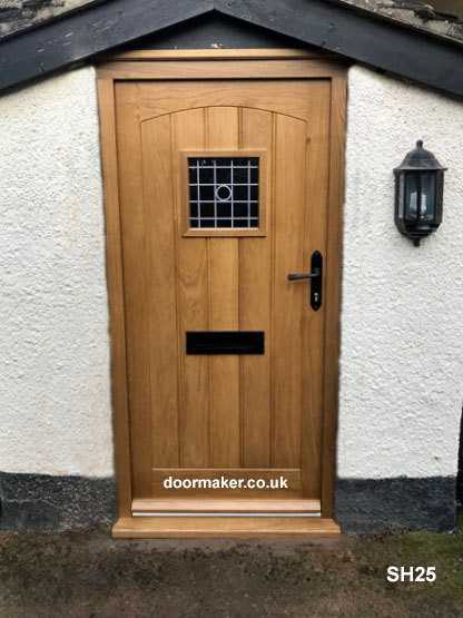 swept head oak cottage door