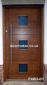contemporary 3 pane door