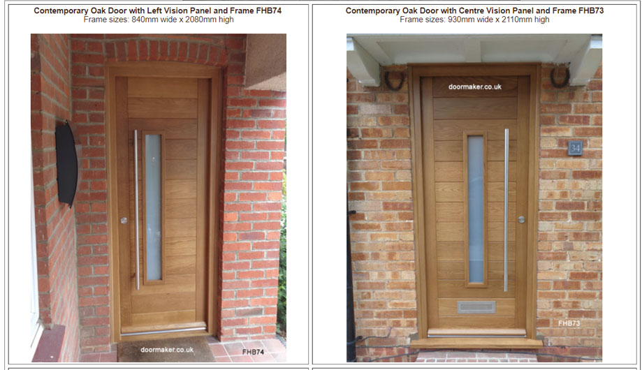 contemporary oak fhb doors