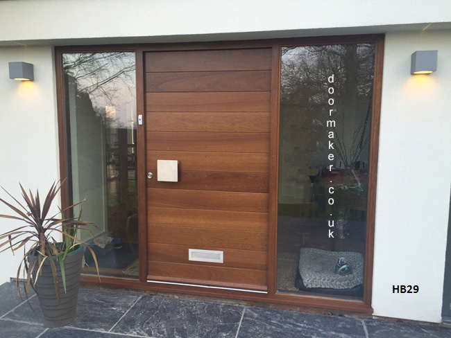 contemporary entrance door iroko