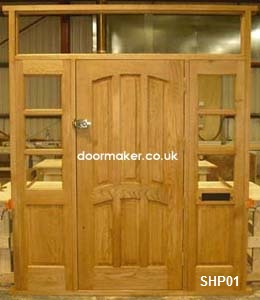 oak swept head panel door