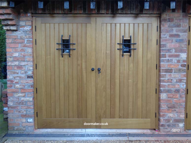 oak garage doors