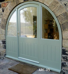 arched frame and door painted