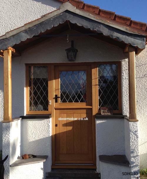 oak half glazed stable door with windows