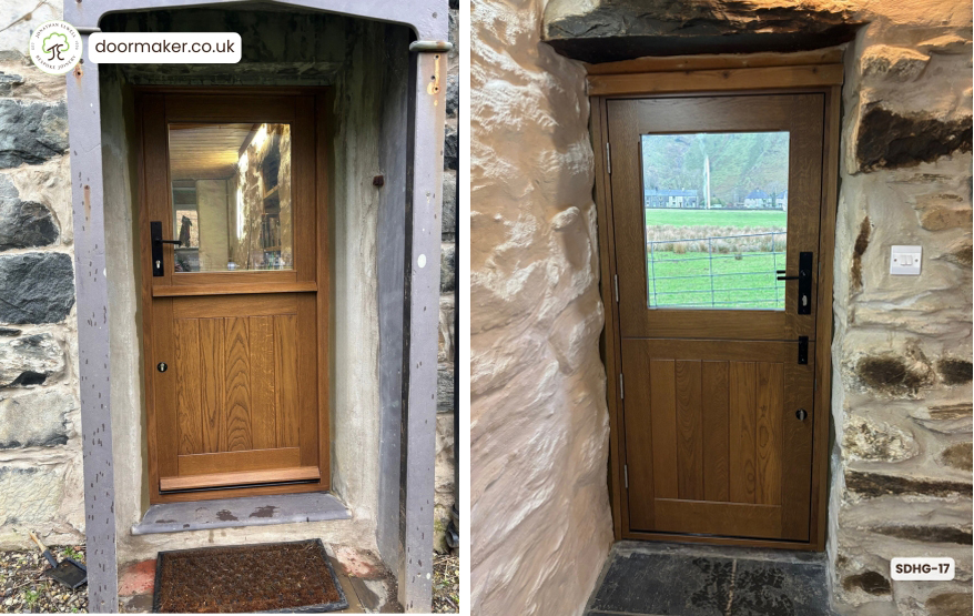 oak stable door half glazed