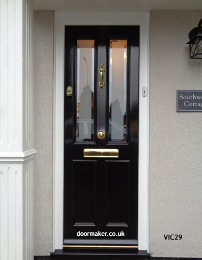 black victorian style door
