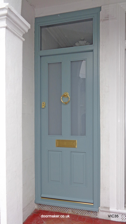 victorian front door oval room blue