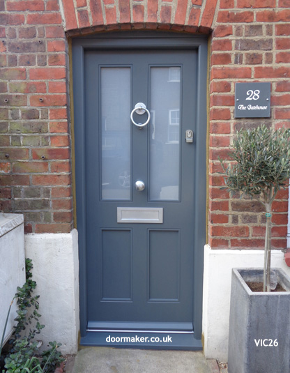grey victorian front door