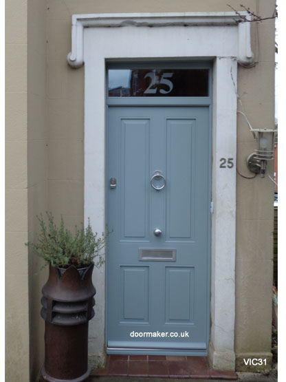 victorian front door oval room blue